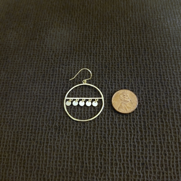 Stella Rose🌹Open Circle⭕ w/Discs📀 Earrings - Picture 6 of 13